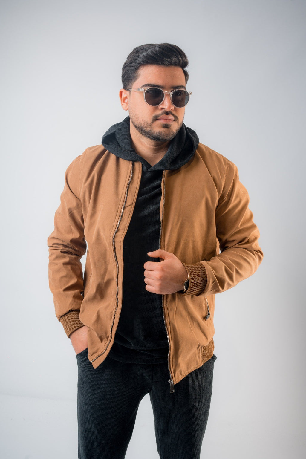 Men’s Camel Bomber Jacket