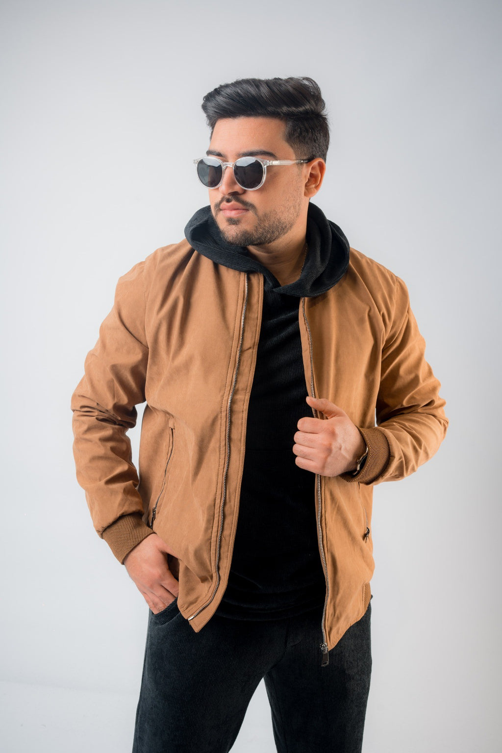 Men’s Camel Bomber Jacket