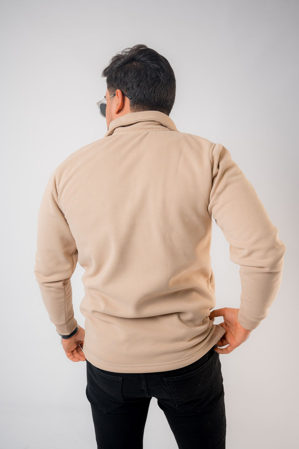 Men’s Beige Polo Sweatshirt