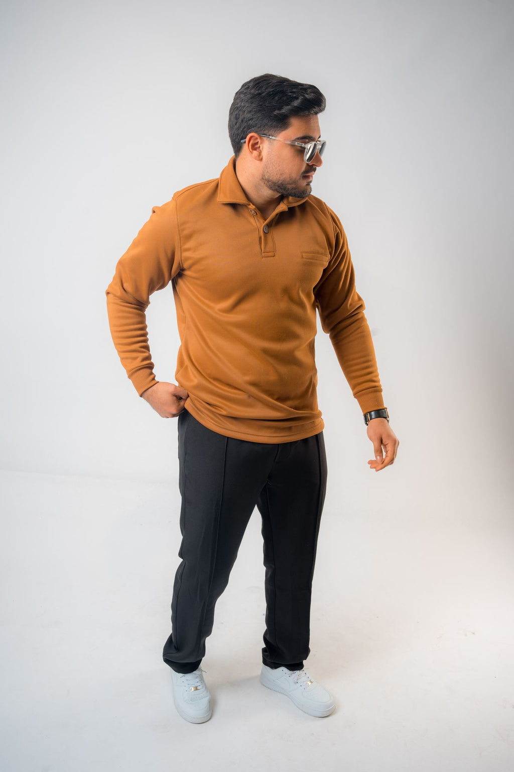 Men’s Brown Polo Sweatshirt